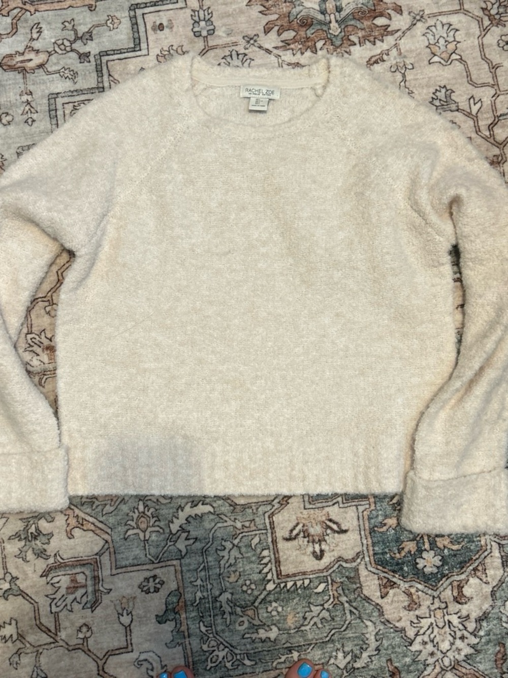 Rachel Zoe Soft Ivory Crewneck Sweater